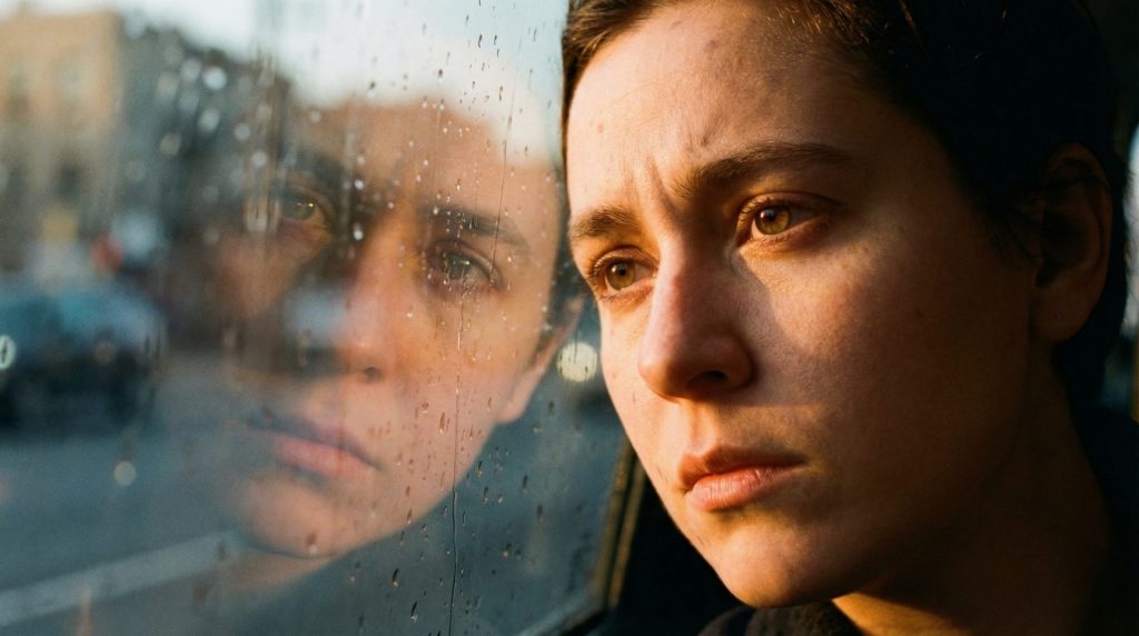 Das Bild verdeutlicht den inneren Kampf und die Unsicherheit, die ein Beschuldigter bei einer polizeilichen Vorladung empfinden könnte.